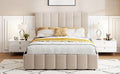 Full Size Upholstered Platform Bed With A Hydraulic Storage System Beige Old Sku: Lp000111Aaa Beige Upholstered