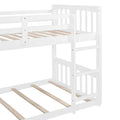 Twin Over Twin Bunk Bed With Slide And Ladder, White Old Sku:Lt000108Aak Twin White Plywood