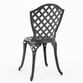 Bono Metal Bistro Set Black Aluminium
