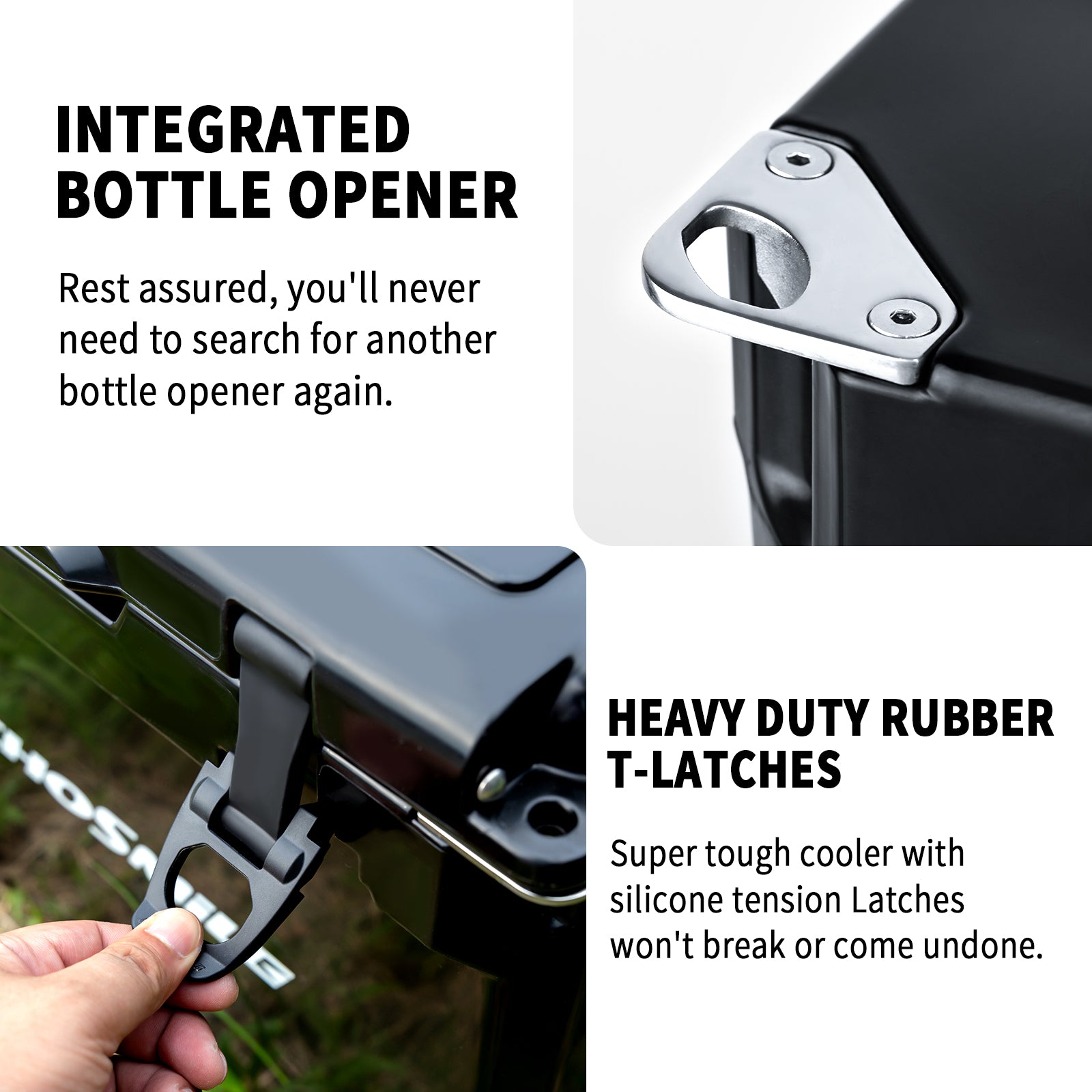 45Qt Black Insulated Box With Wheels And Trolley Black Polyethylene