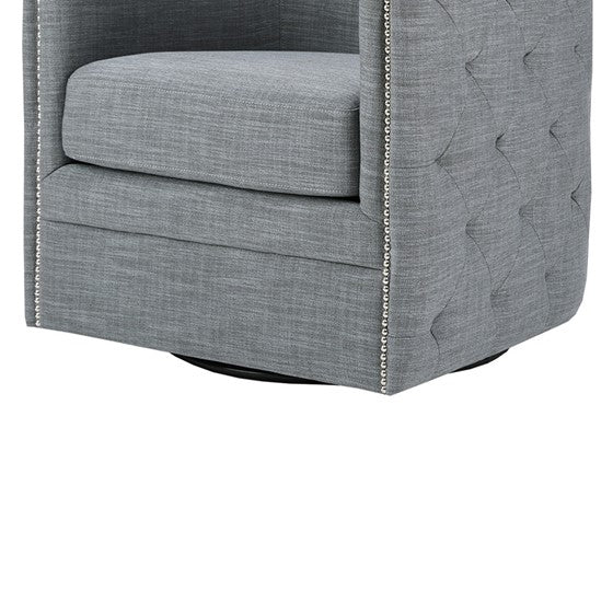 Capstone Swivel Chair Gray Solid Wood