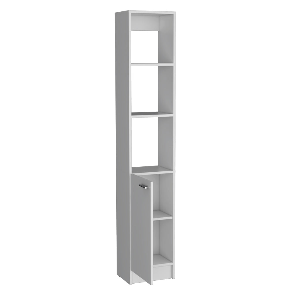 Linen Cabinet Marion, Bathroom, White White Particle Board Engineered Wood