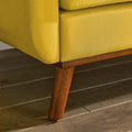 Loveseat Sofa, Mid Century Modern Decor Beautiful Seat Couches For Living Room, Button Tufted Upholstered Small Couch For Bedroom, Solid And Easy To Install Beautiful Seats Furniture, Yellow Yellow Foam 2 Seat