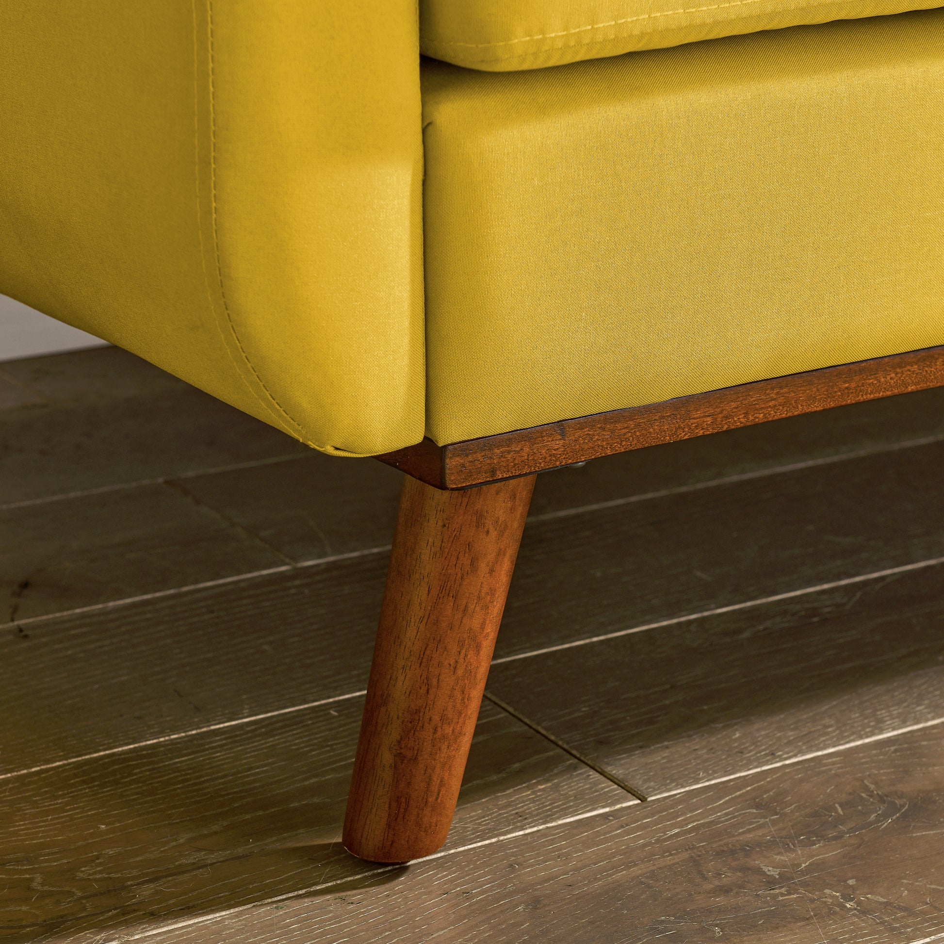 Loveseat Sofa, Mid Century Modern Decor Beautiful Seat Couches For Living Room, Button Tufted Upholstered Small Couch For Bedroom, Solid And Easy To Install Beautiful Seats Furniture, Yellow Yellow Foam 2 Seat