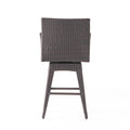 Pe Swivel Arm Bar Stool Brown Multi Rattan