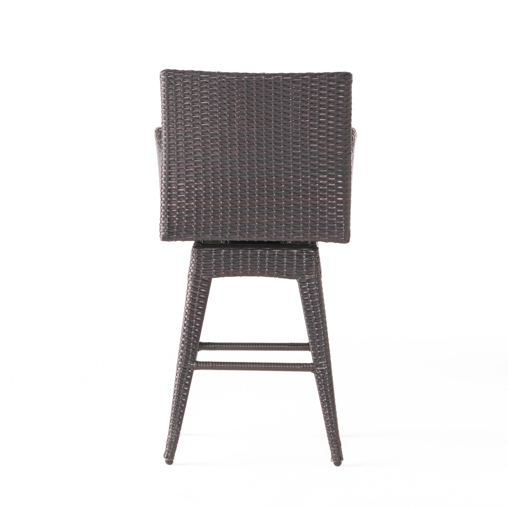 Pe Swivel Arm Bar Stool Brown Multi Rattan