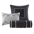 7 Piece Tufted Comforter Set Grey Queen Queen Grey Polyester