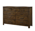 1Pc Rustic Industrial Style Brown Seven Drawer Dresser Bedroom Solid Wood Wooden Furniture Brown Bedroom Contemporary,Industrial,Rustic Wood