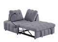 Modern Sofa Velvet Pull Out Bed,Independently Removable Backrest, Have Usb Port And Swivel Phone Stand ,Gray Gray Wood Velvet 2 Seat