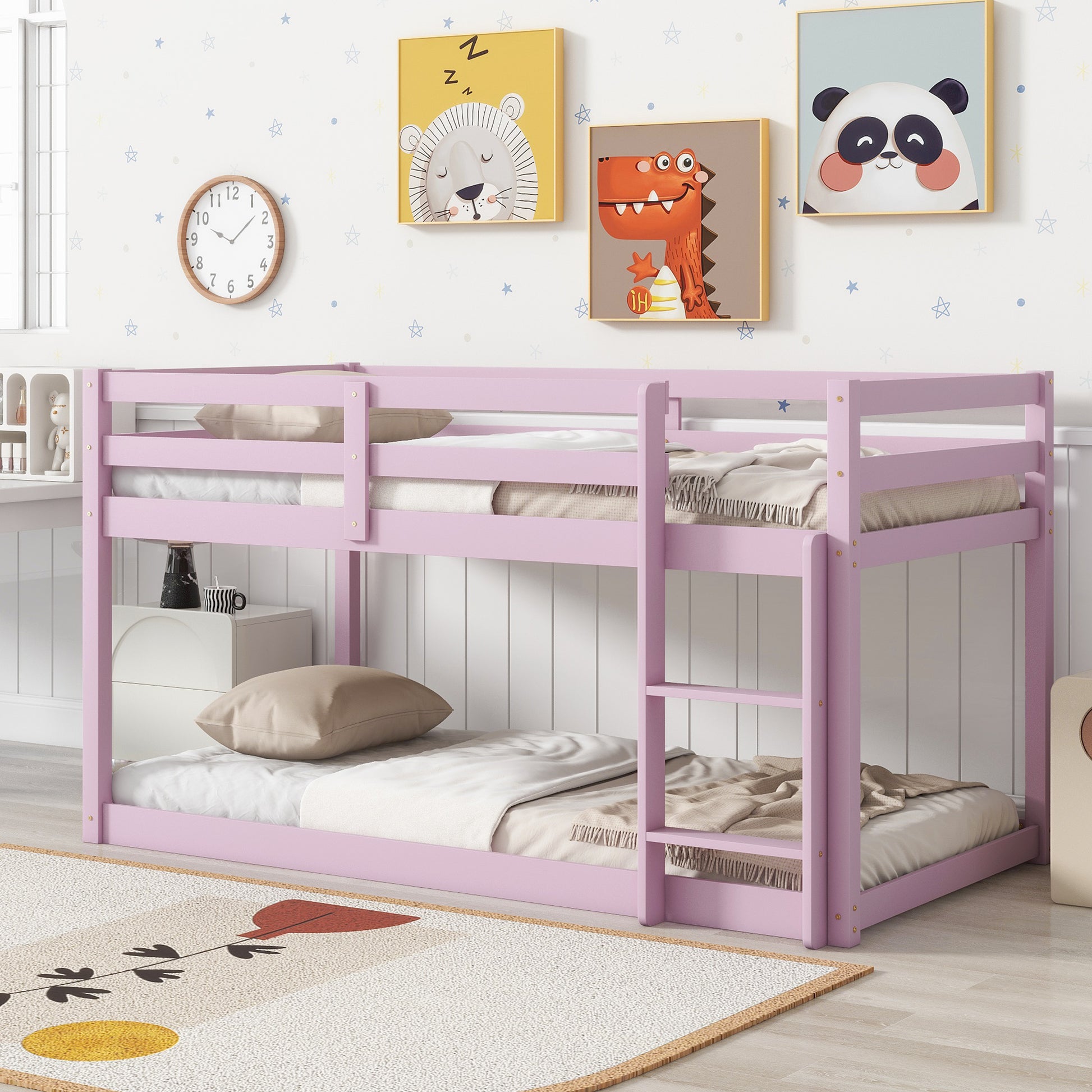 Loft Twin Bedpink Twin Pink Pine