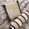 6 Piece Jacquard Quilt Set With Throw Pillows Black King Cal King King Black Cotton
