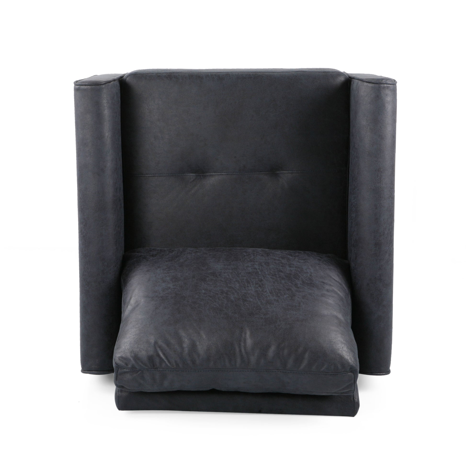 Chair Navy Blue Microfiber 1 Seat