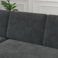 85 Inches Sofa Bed, 3 Seater Sleeper Sofa With Storage Chaise, Square Handrail With Pull And Copper Nail,Chenille Dark Grey, Pull Out Couch For Living Room Dark Grey Chenille 3 Seat