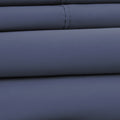 Forli 6 Piece Microfiber King Sheet Set With Nano Technology The Urban Port, Blue Blue Microfiber