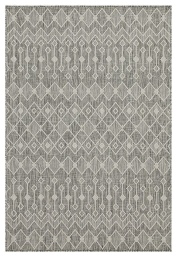 Sunshine Gc Har2021 Silver 5 Ft. 3 In. X 7 Ft. 3 In. Indoor Outdoor Area Rug Silver Polyester Polypropylene