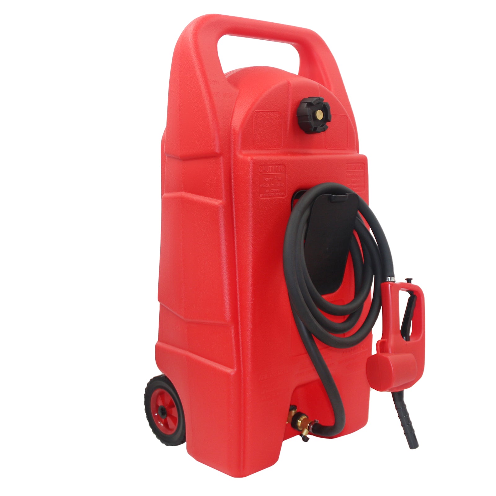 15 Gallon 57 L Gas Caddy With Wheels, Fuel Transfer Tank Gasoline Diesel Can,Fuel Storage Tank For Automobiles Atv Car Mowers Tractors Boat Motorcycle Red Red Hdpe