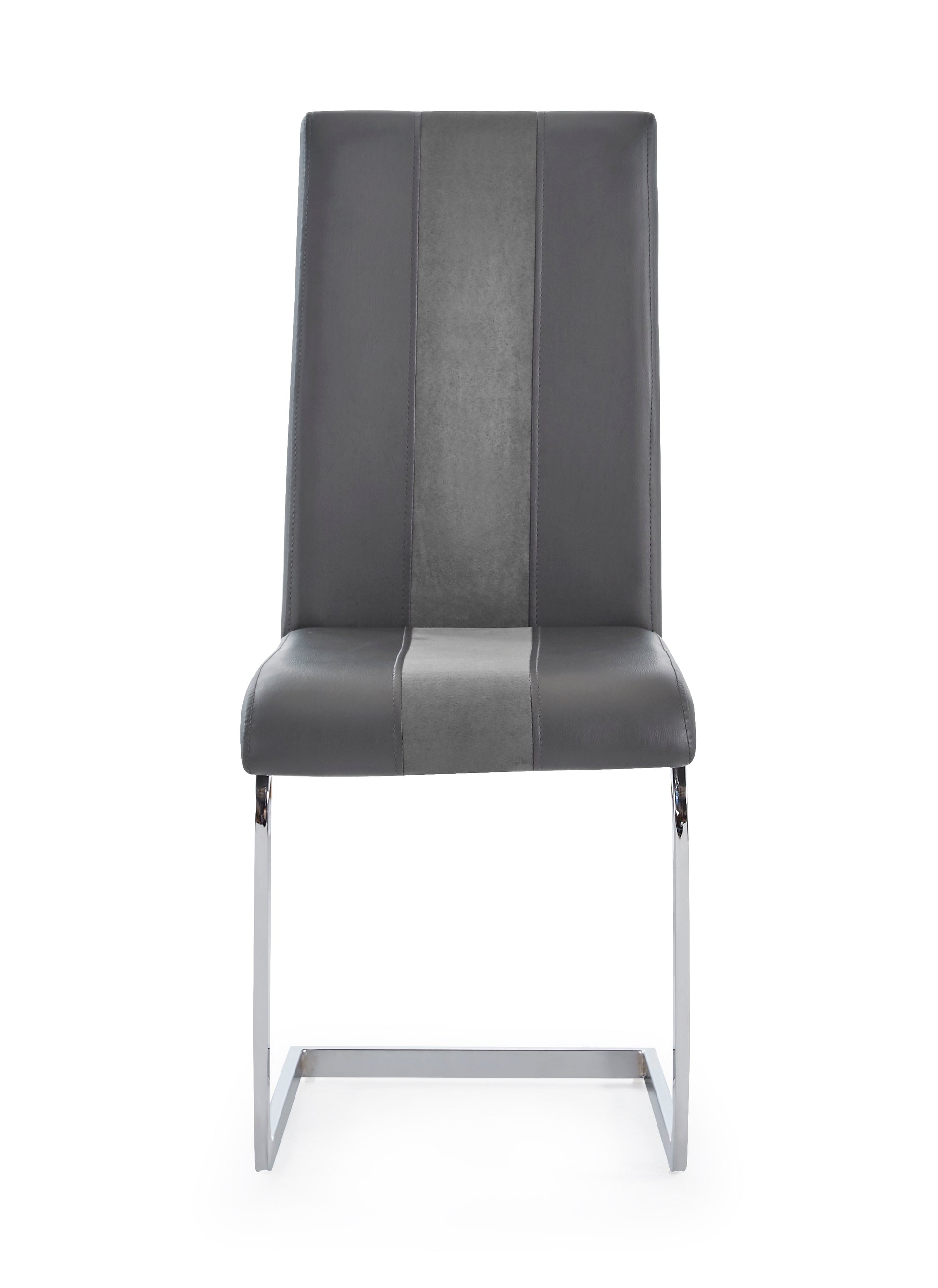 Altis Fabric Grey Dining Chairs Kit Of 4 Gray Stainless Steel