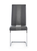 Altis Fabric Grey Dining Chairs Kit Of 4 Solid Gray Dining Room Foam Wipe Clean Rectangular Casual Dining Chairs Solid Back Set Of 4 Or More Metal & Wood Stainless Steel