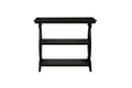 Newport Console Table For Living Room,Kitchen,Entyway Black Antique Black Desk Top Primary Living Space Floor Mount Open Storage Console Tables Lacquered Solid Wood Mdf Mdf
