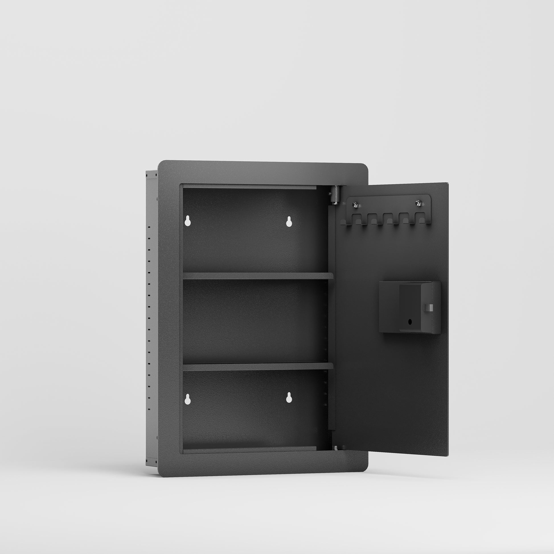 Wall Safes Between The Studs, Hidden Safe With Digital Keypad, Removable Shelves, In Wall Safe For Firearms, Gun, Valuables Black Black Steel