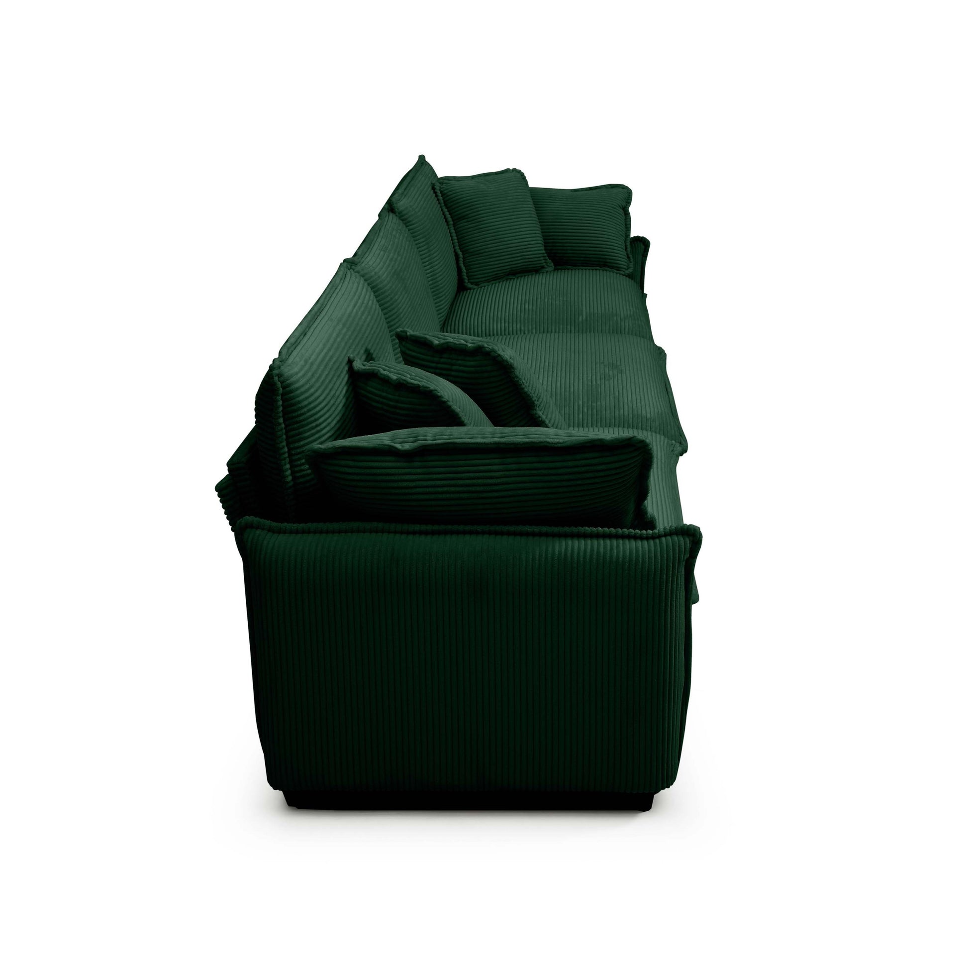 Modern Living Room Sofa 3 Pieces Set, Two 2 Seater Sofas And One 3 Seater Sofas, Upholstery Large Deep Seat Sofa With Sofat Cushion And Pillowss,Green Corduroy Green Corduroy 7 Seat