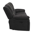 Marshall Black Reclining Sofa Black Foam Solid Wood 3 Seat