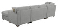 Berza Gray Right Side Facing Chaise Sectional Gray Foam Engineered Wood 4 Seat