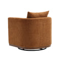 Coolmore Swivel Barrel Chair, Comfy Round Accent Sofa Chair For Living Room, 360 Degree Swivel Barrel Club Chair, Leisure Arm Chair For Nursery, Hotel, Bedroom, Office, Lounge Brown Chenille Brown Primary Living Space Foam Chenille