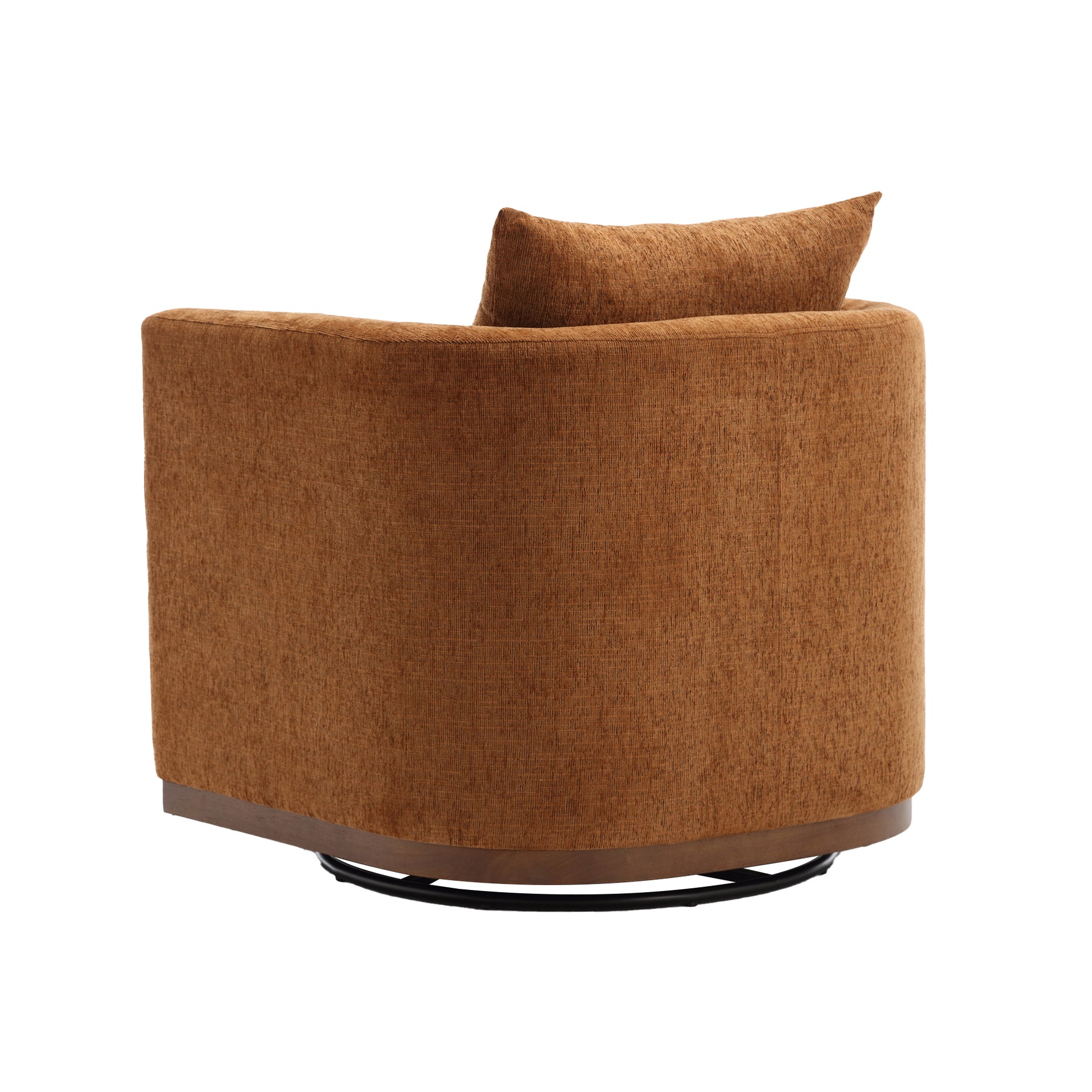 Coolmore Swivel Barrel Chair, Comfy Round Accent Sofa Chair For Living Room, 360 Degree Swivel Barrel Club Chair, Leisure Arm Chair For Nursery, Hotel, Bedroom, Office, Lounge Brown Chenille Brown Primary Living Space Foam Chenille