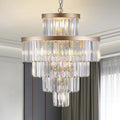 Golden Luxury Crystal Chandelier Modern Chandeliers Lights Fixture Hanging Pendant Light Fixture For Dining Room Bedroom Living Room Dia 23.6 Inch Gold Gold Crystal Iron