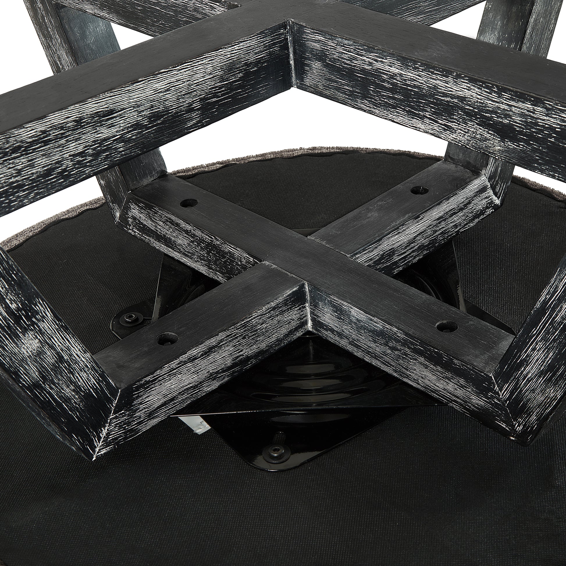 Swivel Chair With Cross Shaped Wooden Base,Lounge Chair With Solid Wood Legs, 360 Freely Swivel Chairclassic Linen Fabric For Living Room, Bedroom, Office, Dresser Dark Gray Dark Gray Gray Primary Living Space American Design,Artsy,Classic,Modern