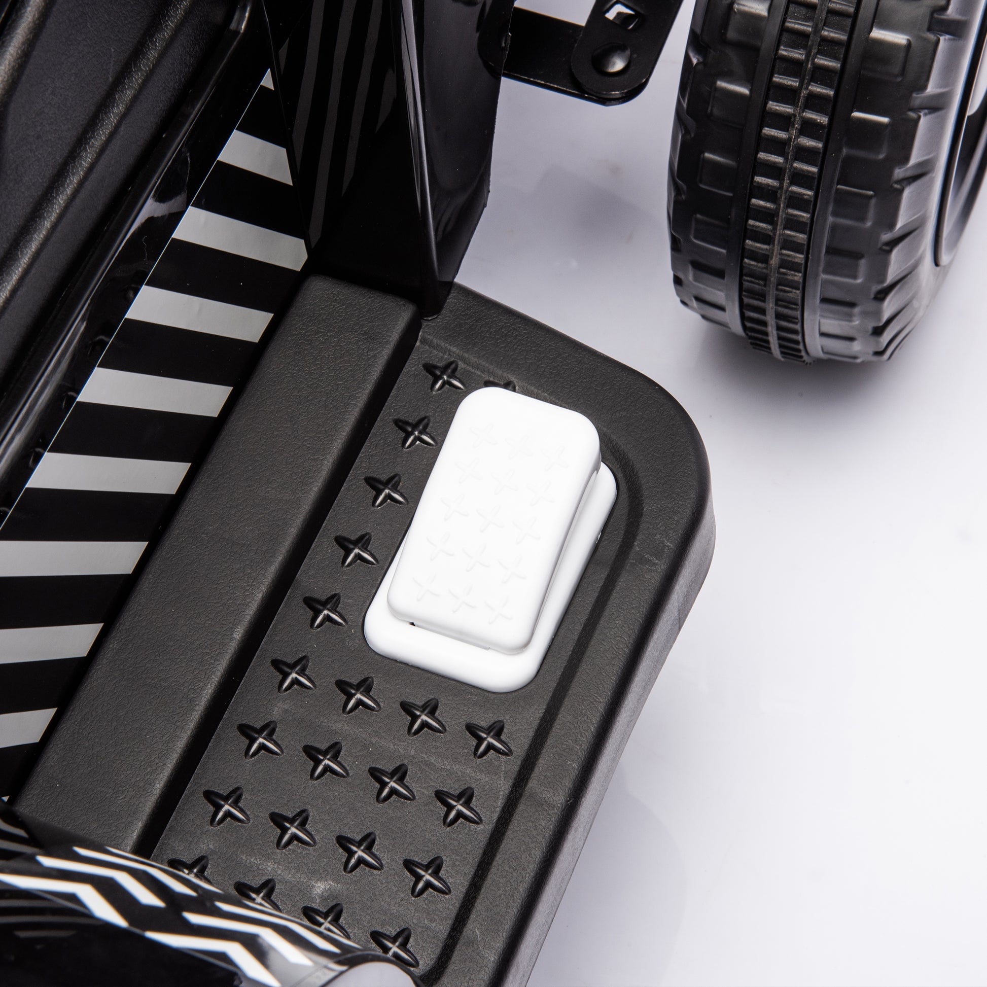 12V Kids Ride On Electric Tractor Black Knight,Kids Ride On Toy.2Wd,Non Skid Tires, Steering Wheel, Foot Pedal,With Removable Storage Tug,Light,Bluetooth,Music,Mp3,Usb,Power Display For Kids Aged 2 3. Black 50 99 Lbs Polypropylene