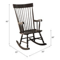 Arlo Black Finish Rocking Chair Black Synthetic Wood