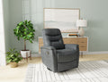 Korka Gray Swivel Gliding Recliner Dark Gray Primary Living Space Foam Engineered Wood