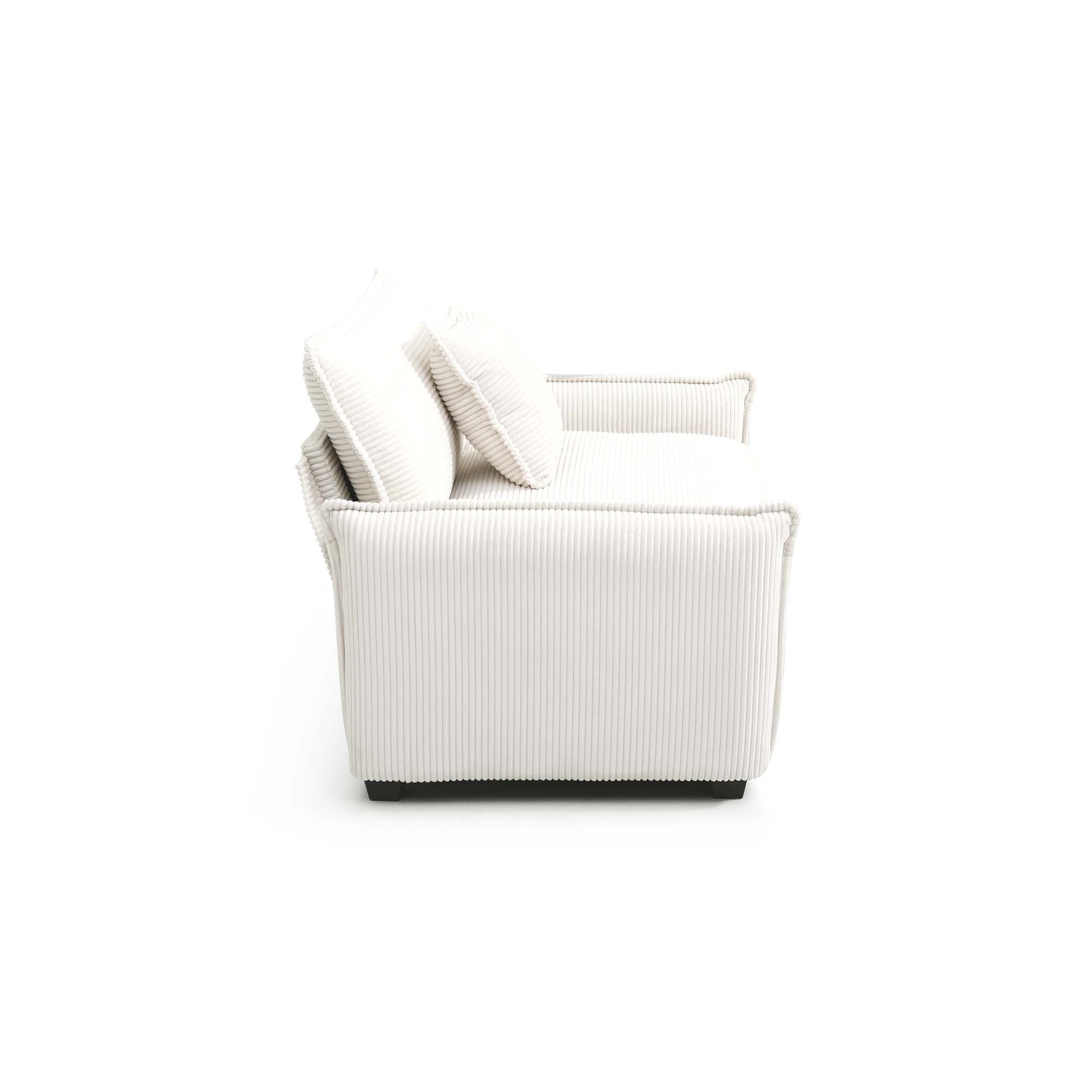 Luxurious And Sophisticated Sofa Set With Soft Cushions And Pillows, Sofa Set For Living Rooms And Clubs As Well As Home Theaters, Consisting Of Two Single Sofas And A 2 Seaters Sofas In Beige Cordur Beige Corduroy 4 Seat