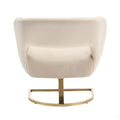 Coolmore Modern Chair With Velvet Fabric, Mid Century Chair With Wide Upholstered, Armchair For Living Room, Lounge, Bedroom Beige Beige Primary Living Space Foam Velvet