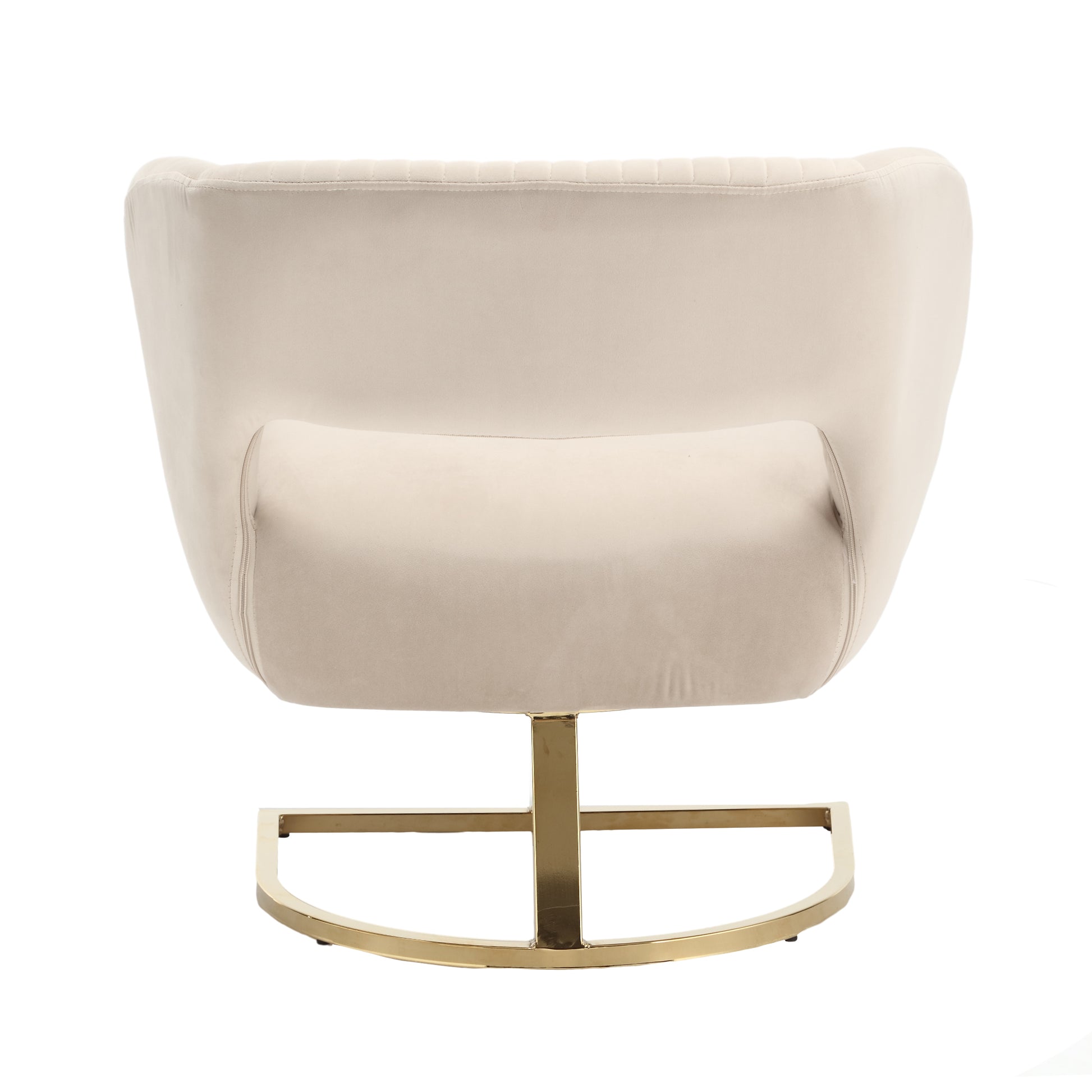 Coolmore Modern Chair With Velvet Fabric, Mid Century Chair With Wide Upholstered, Armchair For Living Room, Lounge, Bedroom Beige Beige Primary Living Space Foam Velvet
