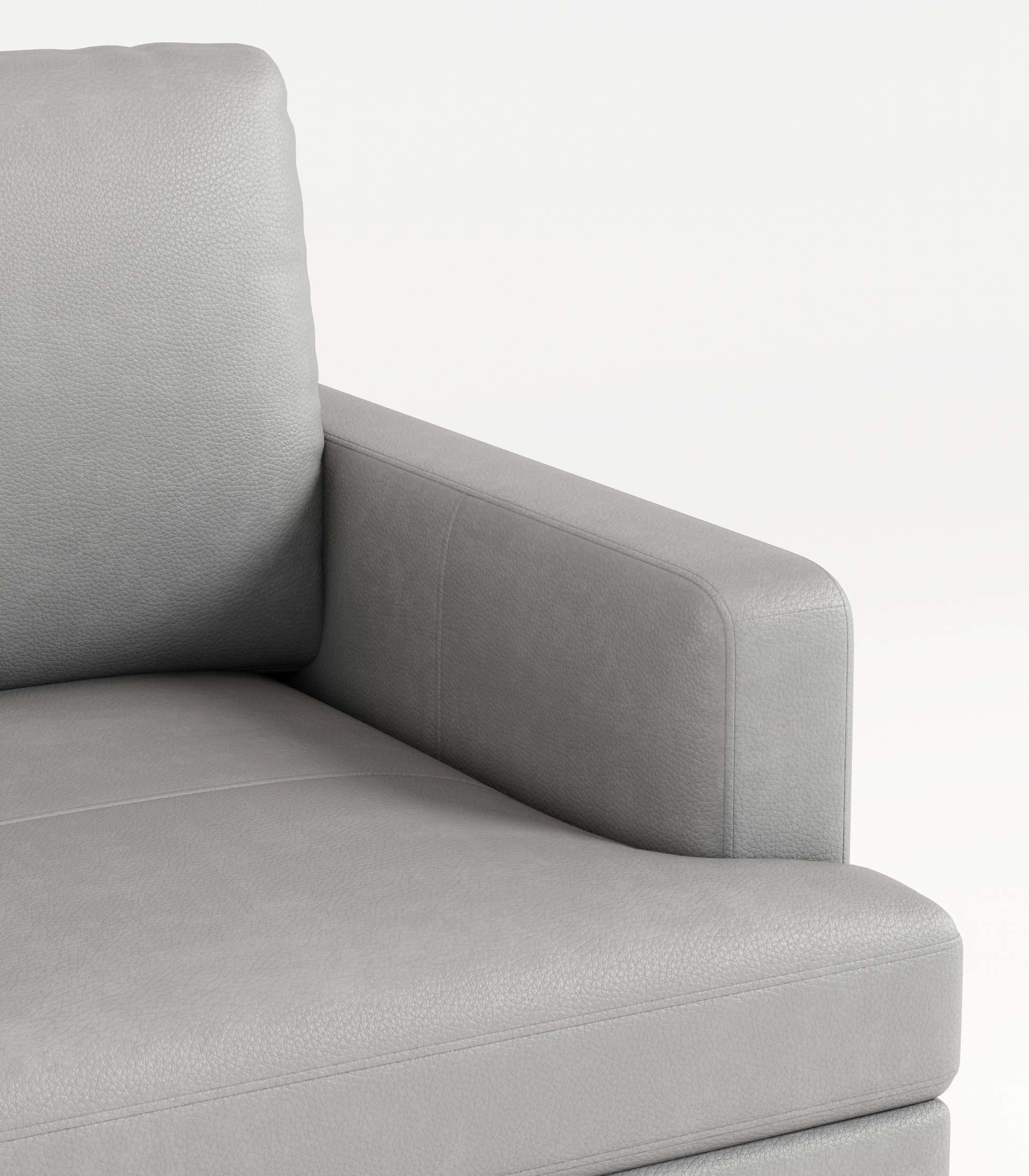 77" Light Gray Luxury Genuine Leather Match Contemporary Sofa With Usb Charger,3 Seats Comfy Coach For Living Room Home Office Light Gray Wood Primary Living Space American Design Foam Genuine Leather 3 Seat