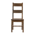 Classic Transitional Design Dining Chairs Set Of 2 Solid Rubber Wood Dining Furniture Burnished Brown Finish Brown Primary Living Space Classic,Rustic,Transitional Side Chair Solid Wood
