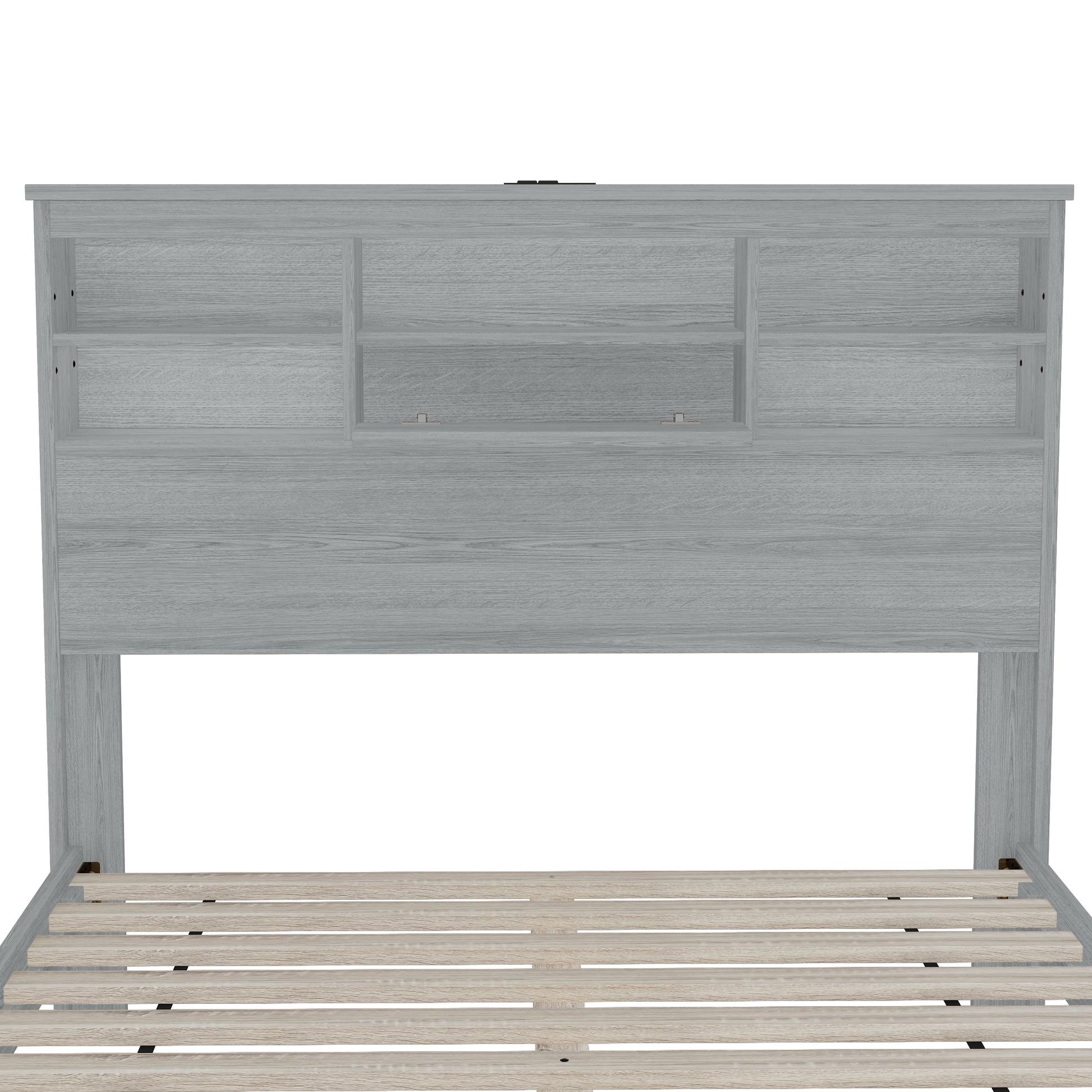 4 Pieces Bedroom Sets Queen Size Vintage Wooden Bed Frame With 2 Nightstands And 1 Dresser,Light Gray Box Spring Not Required Queen Light Gray 4 Piece Set American Traditional Solid Wood Mdf