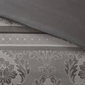 7 Piece Jacquard Comforter Set Grey Cal King California King Grey Polyester