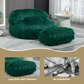 Coolmore Bean Bag Chair, Floor Sofa With Handle,Accent Sofa Chair With Ottoman For Gaming Reading Relaxing Emerald Emerald Foam Plush