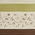 Faux Silk Embroidered Floral Shower Curtain Multicolor Polyester