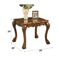 Cherry Oak End Table With Claw Leg Cherry Primary Living Space Traditional Square Solid Wood