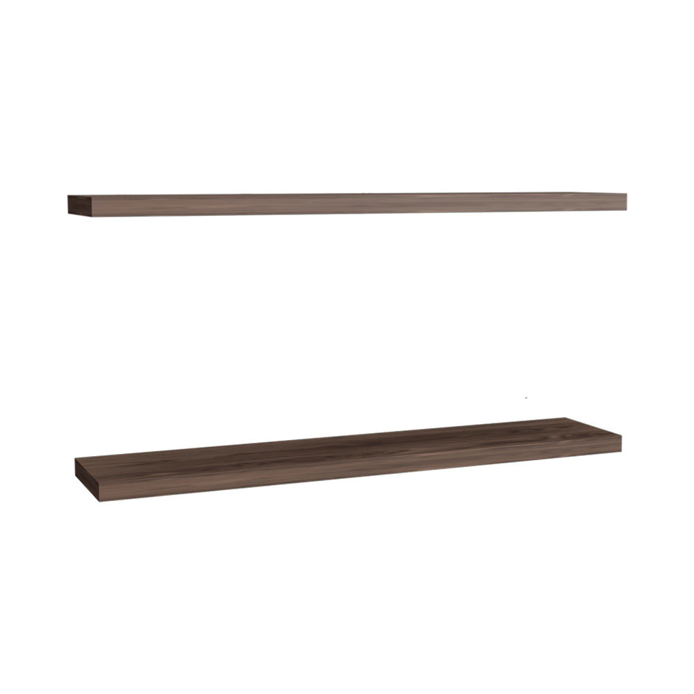 Floating Shelf Lyle, Living Room, Dark Walnut Walnut Particle Board Engineered Wood