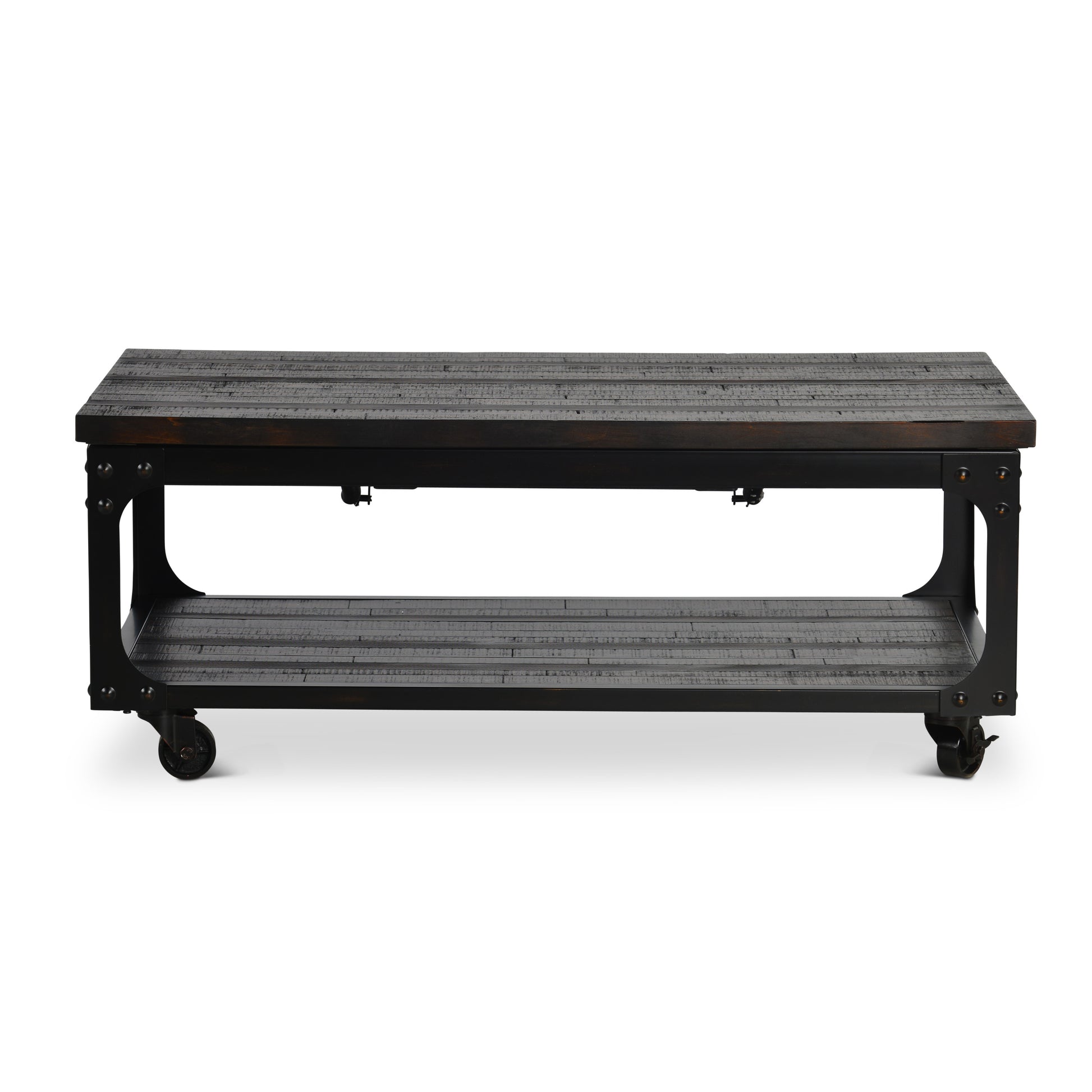 Sherlock Cocktail & 2 End Table Brown Brown Wood