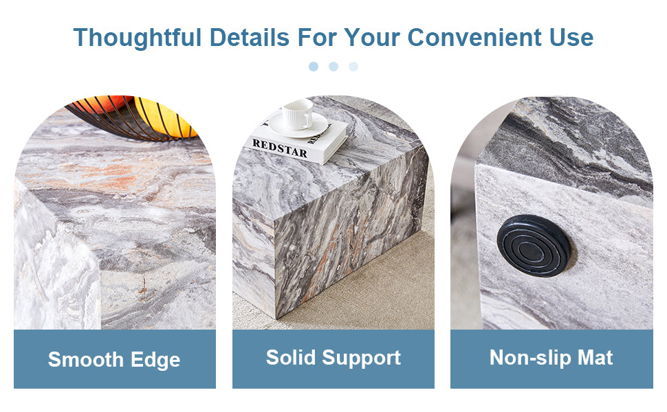 Modern Mdf Coffee Table With Grey Texture Pattern 39.3X23.6X11.8 Inches Stylish And Durable Design Grey Mdf