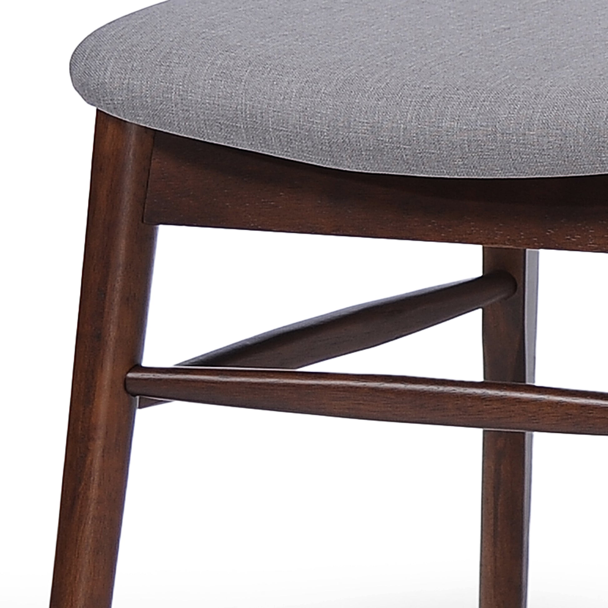 Chair Set Of 2 Light Gray Fabric