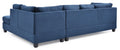 Malone G630B Sc Sectional Without Ottoman Navy Blue Navy Blue Foam Microfiber 3 Seat