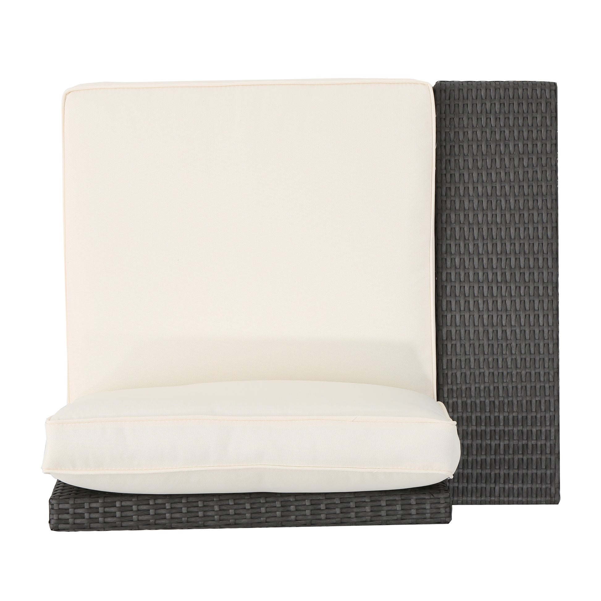 Santa Cruz Arm Chairs L & R Grey Pe Rattan Iron